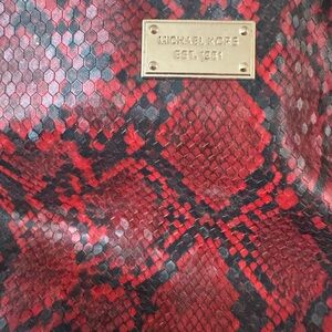 Michael Kors Red Snake Print Women's Bag